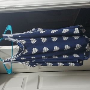 Grey and white heart tank